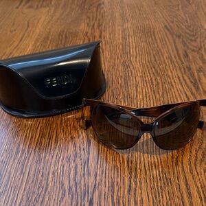 Fendi Brown Sunglasses with Black Case